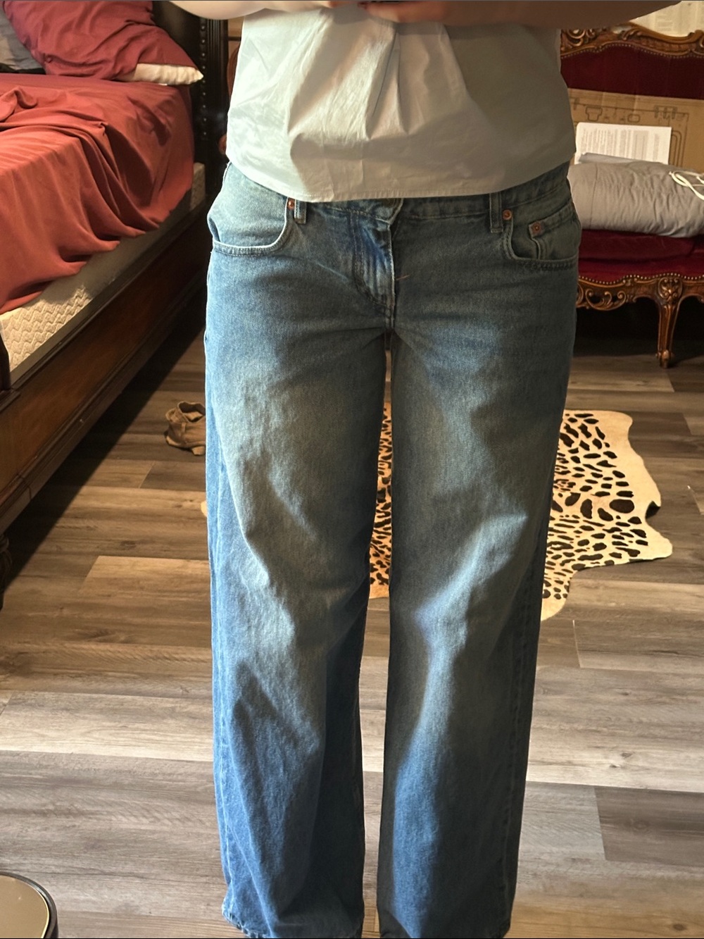 Motel denim Classic Light Blue Straight-Leg Jeans